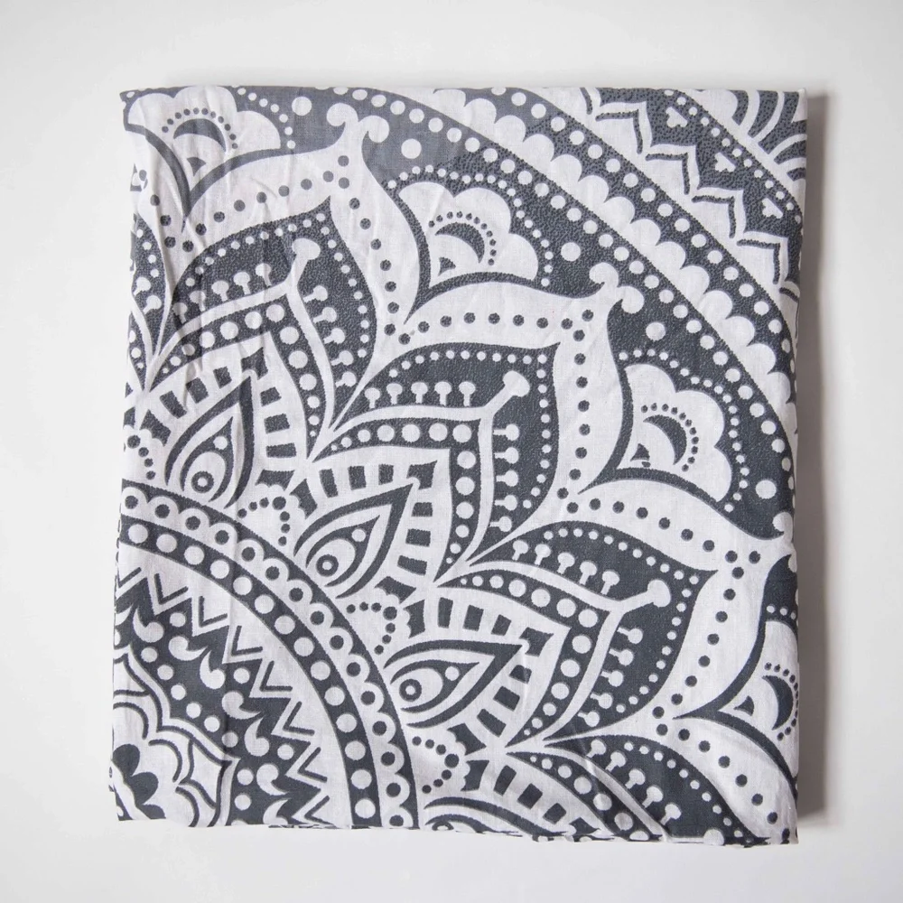 Floral Mandala Print Boho Tapestry Wall Hanging
